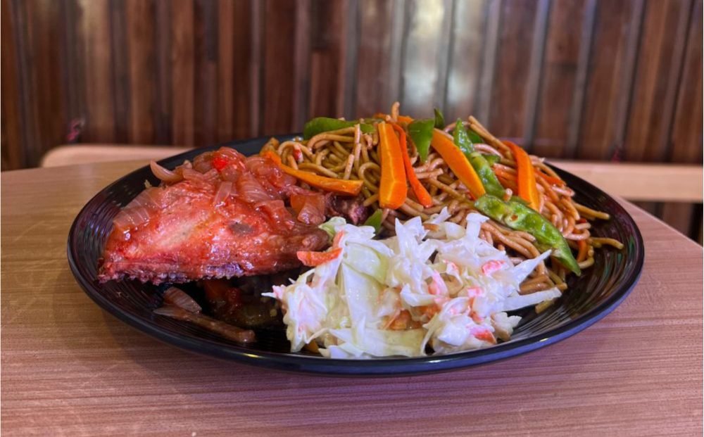 Stir Fry Spaghetti with Chicken_Beef​